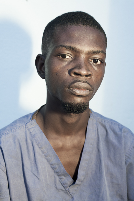 Dennis Lausana. Hygienist. Worker of the Ebola Treatement Center of Moyamba. Sierra Leone.